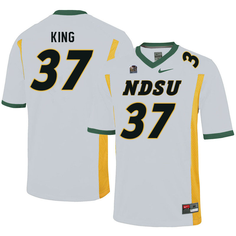 Men #37 Reggie King North Dakota State Bison College Football Jerseys Sale-White - Click Image to Close